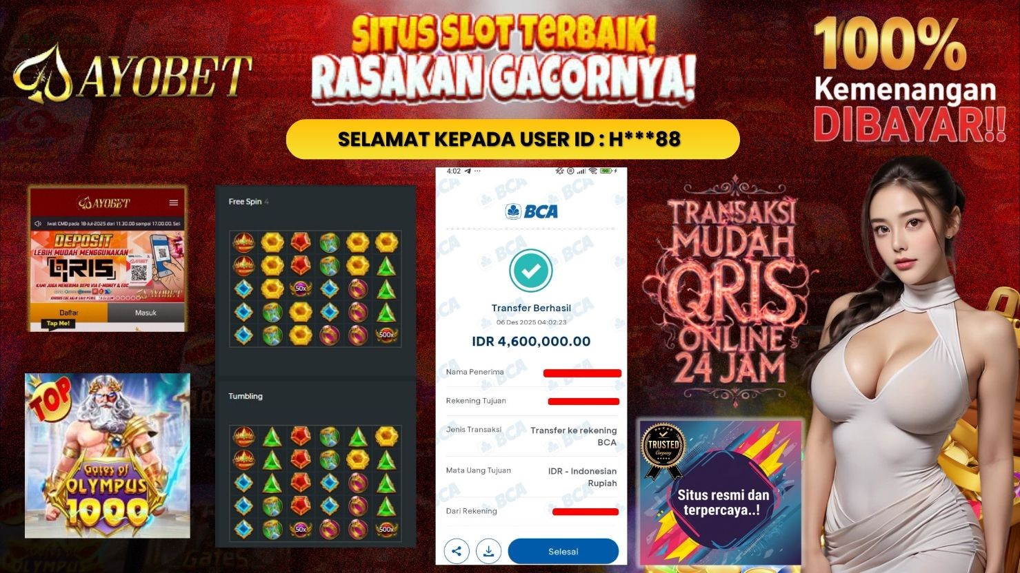 AYOBET JACKPOT SLOT GATES OF OLYMPUS 1000